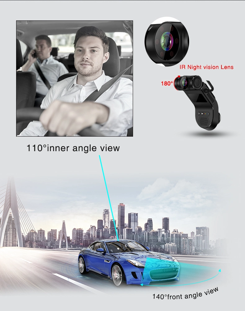 360 Degree Angle Wide Car Dash Cameras HD Front Rear Recording 3G WiFi Video Recorder Car DVR Camera Security Monitoring System