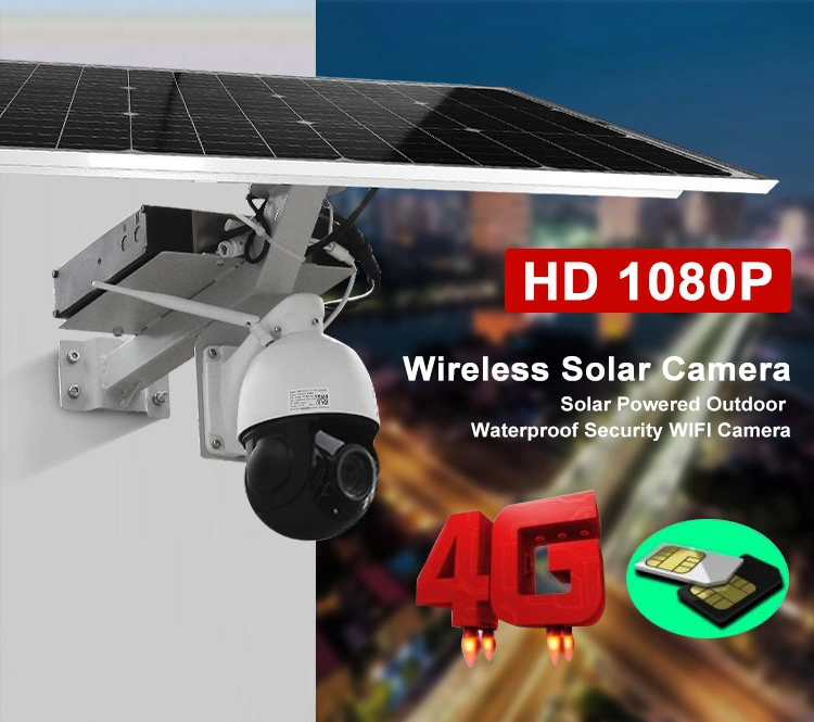 3.6mm HD Lens 4G Network Type Solar CCTV Monitoring System